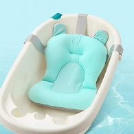 Матрасик-подушка для купания ребенка Mei&Ge Baby с креплениями (Голубой)